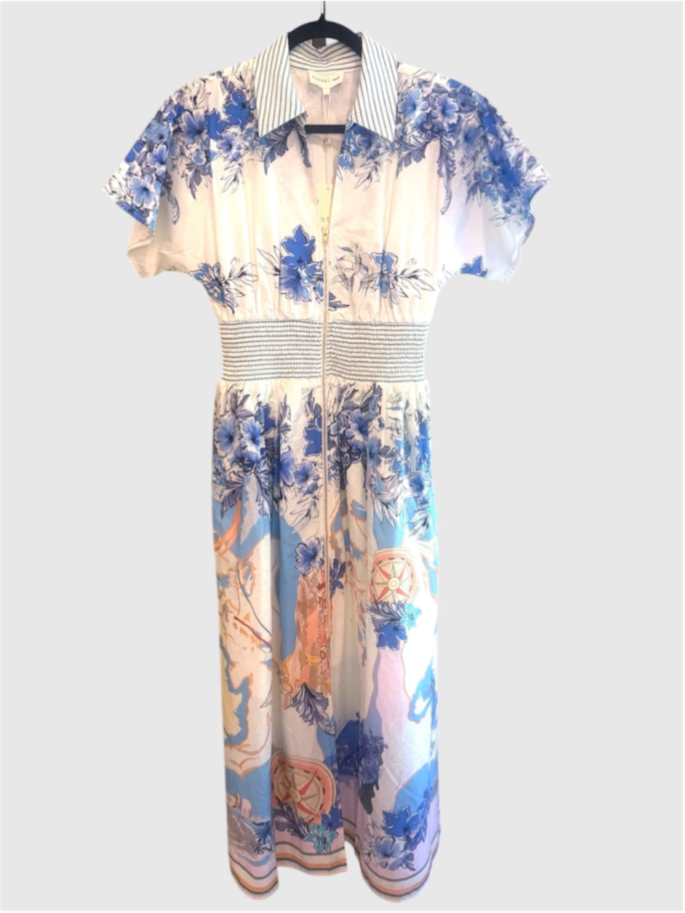 Women’s Entro Blue Harbor Midi Dress Size S